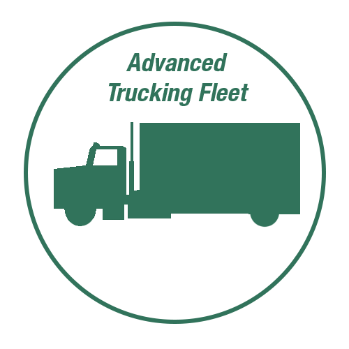 Advanced Trucking Fleet text above truck icon